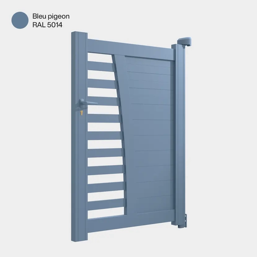 Portillon aluminium: Portillon Helsinki Bleu pigeon RAL 5014