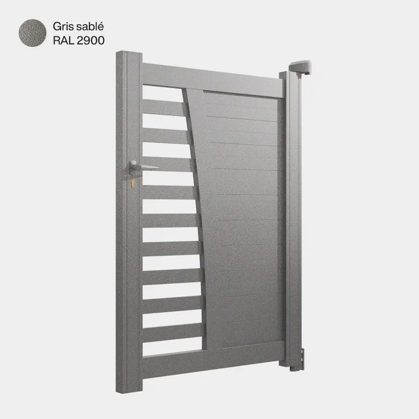 Portillon aluminium: Portillon Helsinki Gris sable RAL 2900