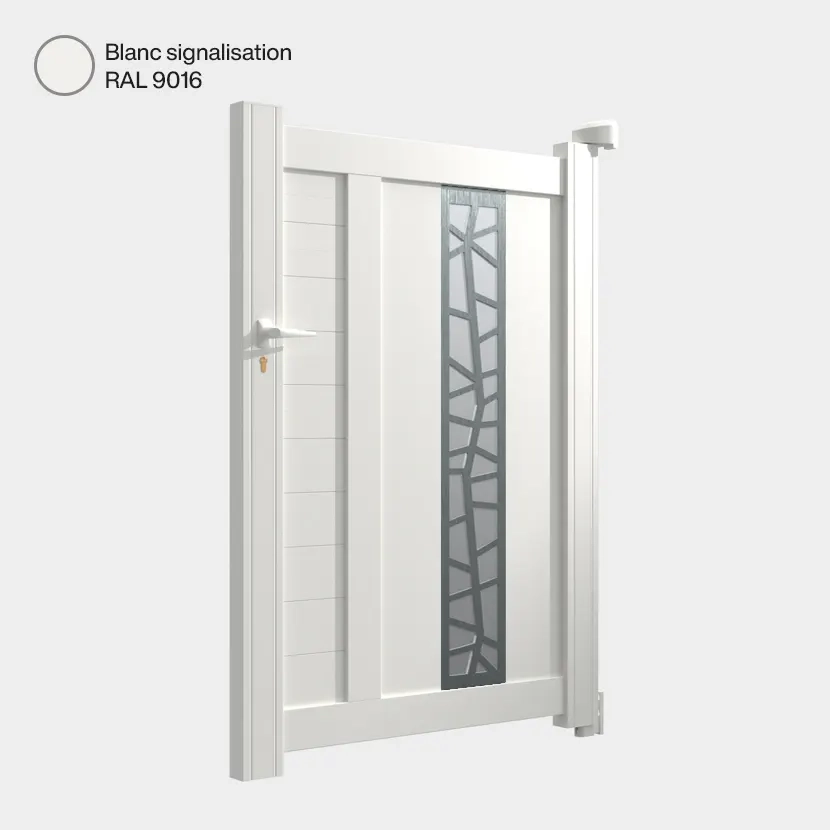 Portillon aluminium: Portillon Jerez Blanc signalisation RAL 9016