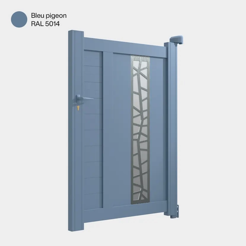 Portillon aluminium: Portillon Jerez Bleu pigeon RAL 5014