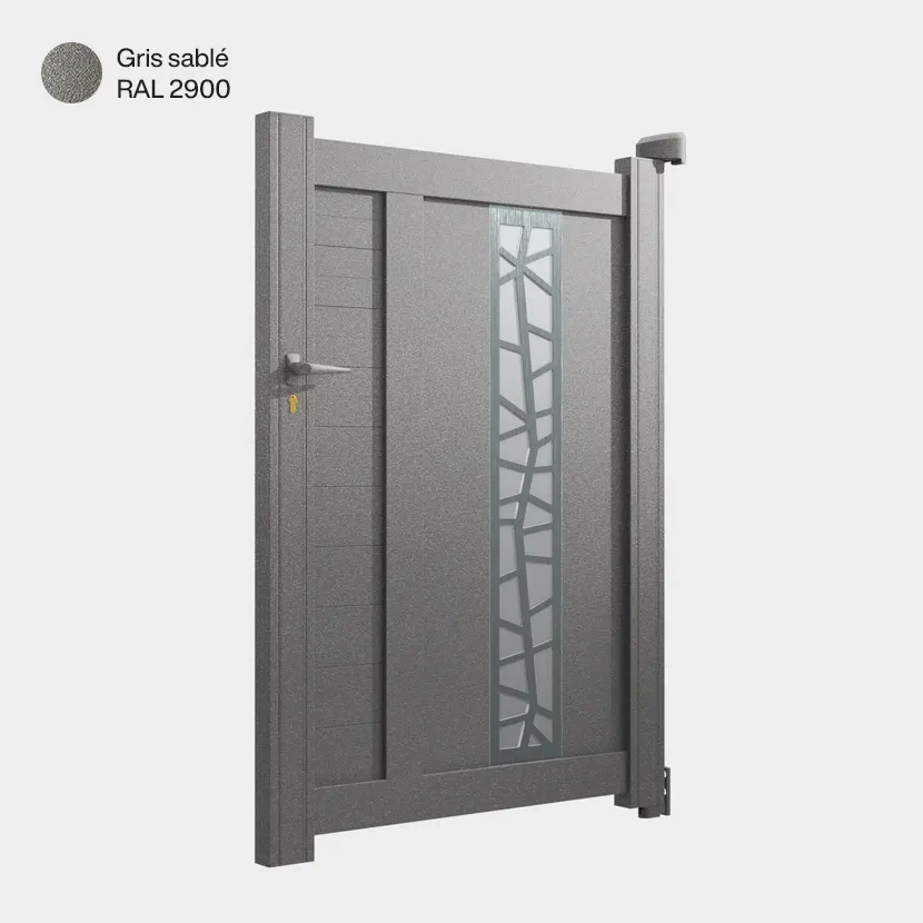 Portillon aluminium: Portillon Jerez Gris sable RAL 2900