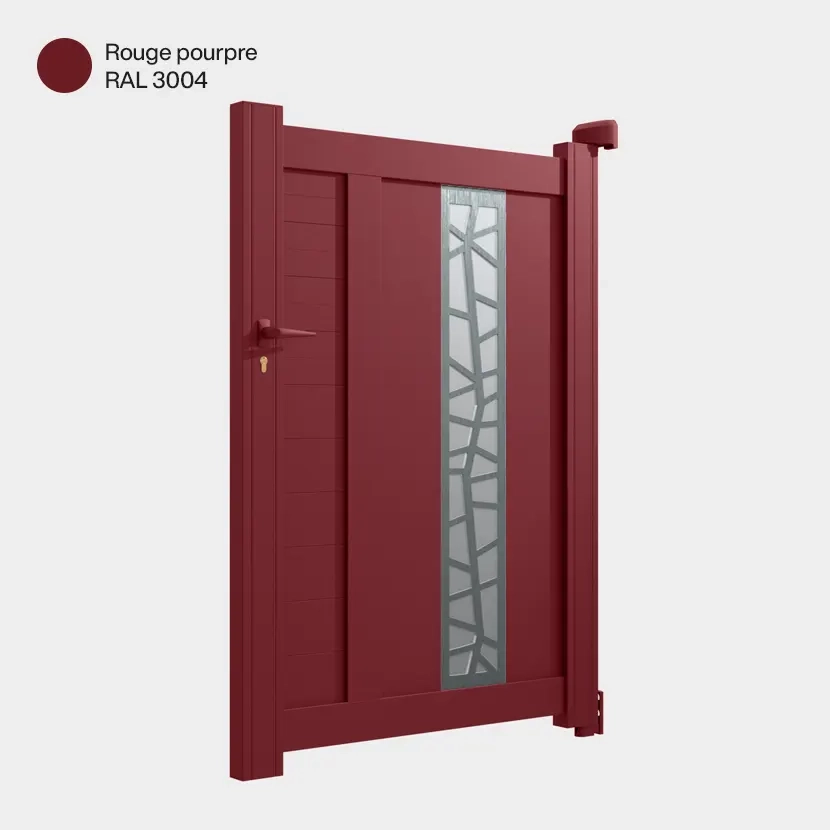 Portillon aluminium: Portillon Jerez Rouge pourpre RAL 3004