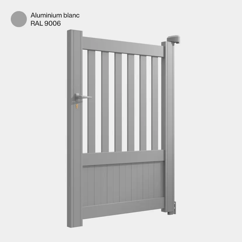 Portillon aluminium: Portillon Kansas Aluminium blanc RAL 9006