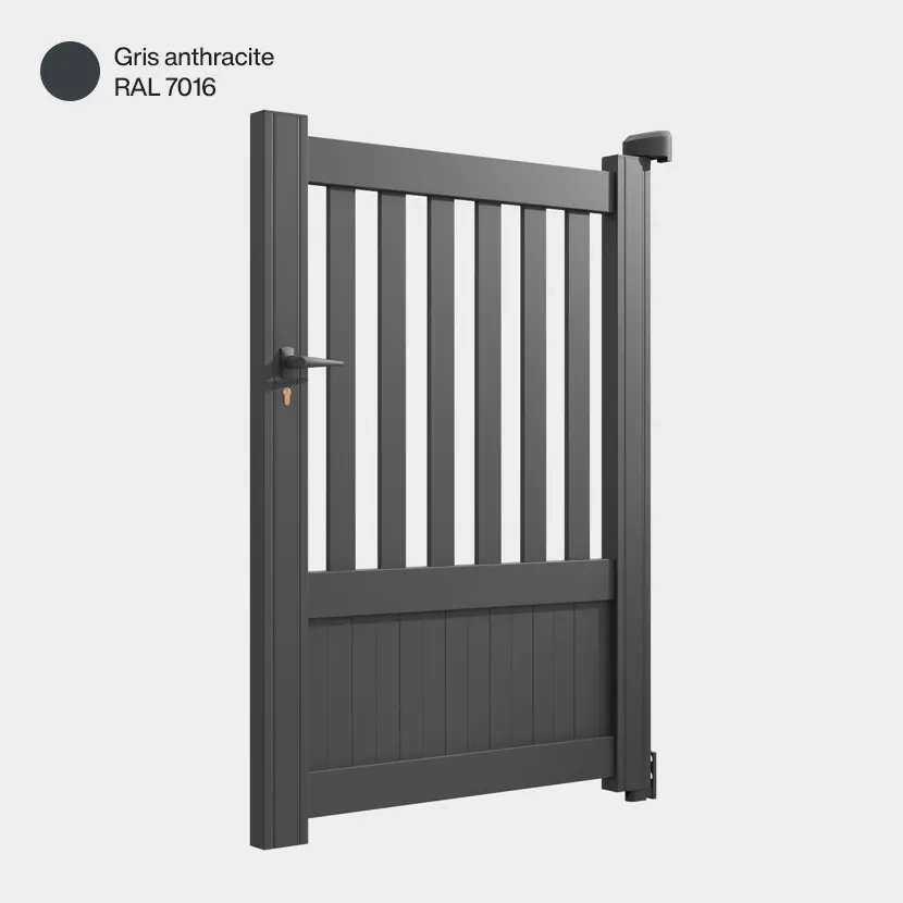 Portillon aluminium: Portillon Kansas Gris Anthracite RAL 7016