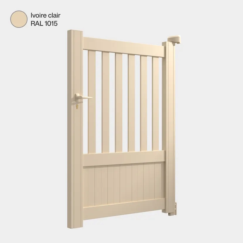 Portillon aluminium: Portillon Kansas Ivoire clair RAL 1015