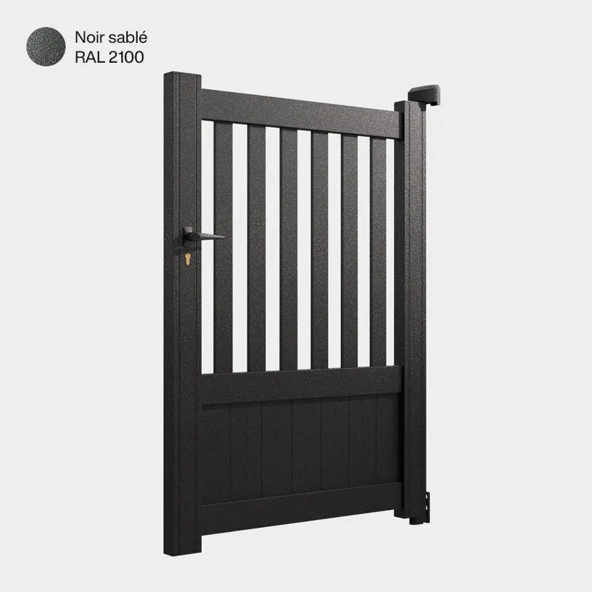 Portillon aluminium: Portillon Kansas Noir sable RAL 2100