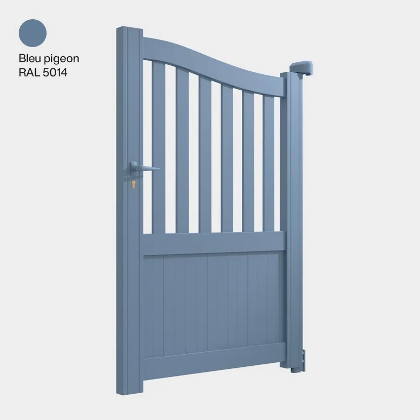 Portillon aluminium: Portillon Leipzig Bleu pigeon RAL 5014