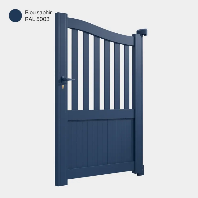 Portillon aluminium: Portillon Leipzig Bleu saphir RAL 5003
