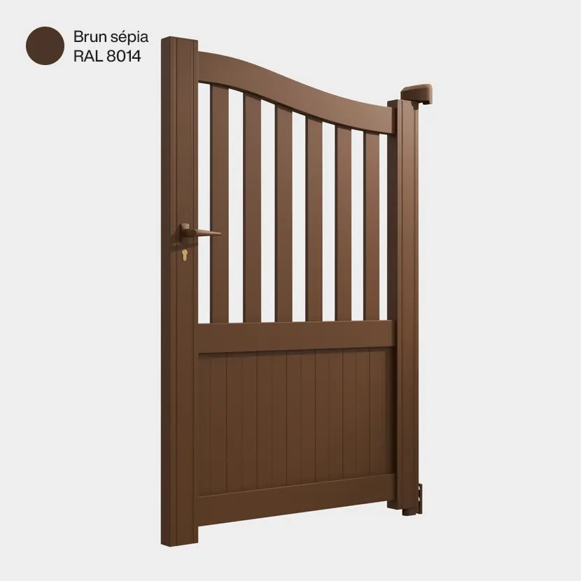 Portillon aluminium: Portillon Leipzig Brun sepia RAL 8014
