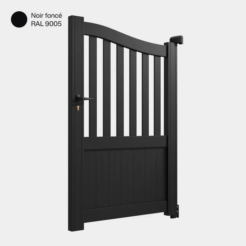Portillon aluminium: Portillon Leipzig Noir fonce RAL 9005