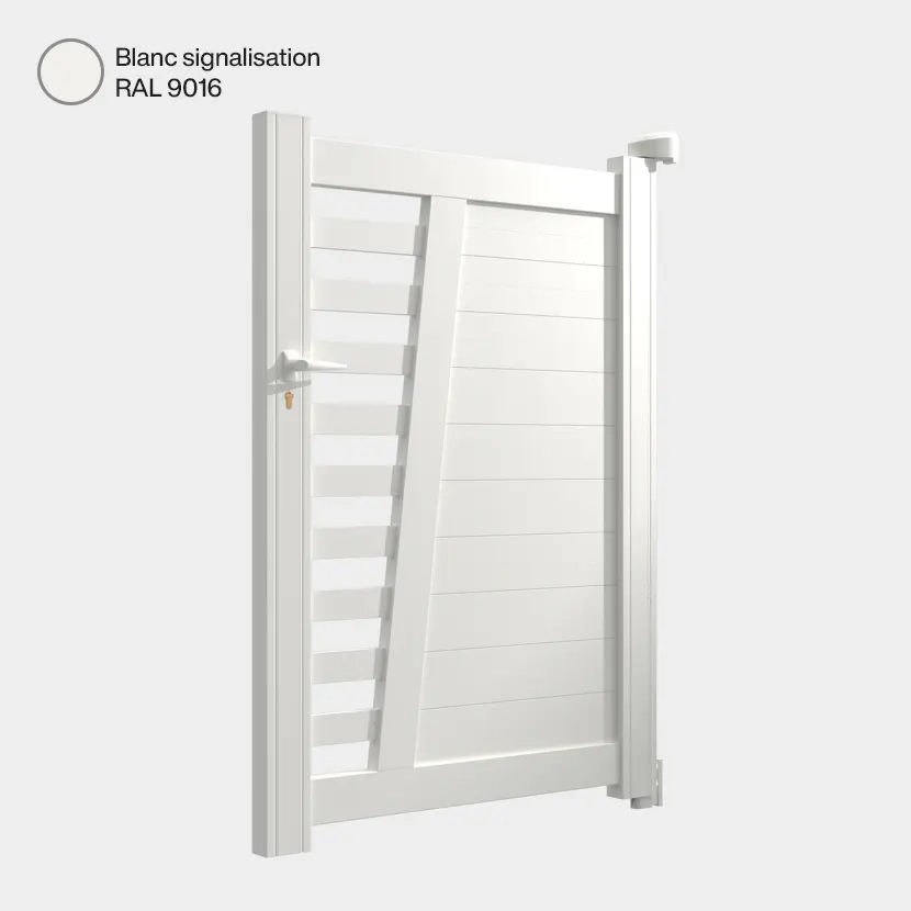 Portillon aluminium: Portillon Linz Blanc signalisation RAL 9016