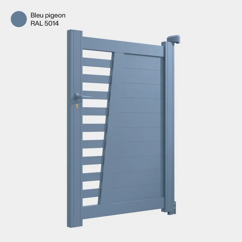 Portillon aluminium: Portillon Linz Bleu pigeon RAL 5014