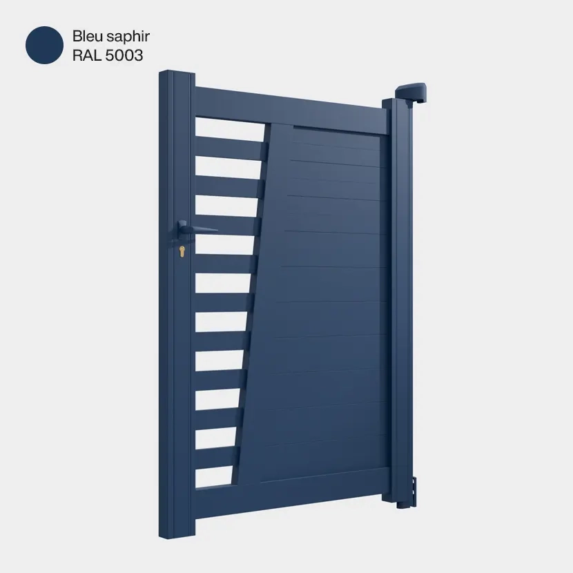 Portillon aluminium: Portillon Linz Bleu saphir RAL 5003