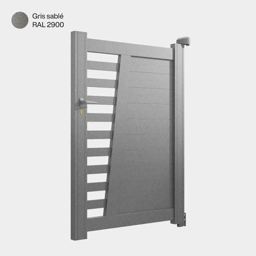 Portillon aluminium: Portillon Linz Gris sable RAL 2900