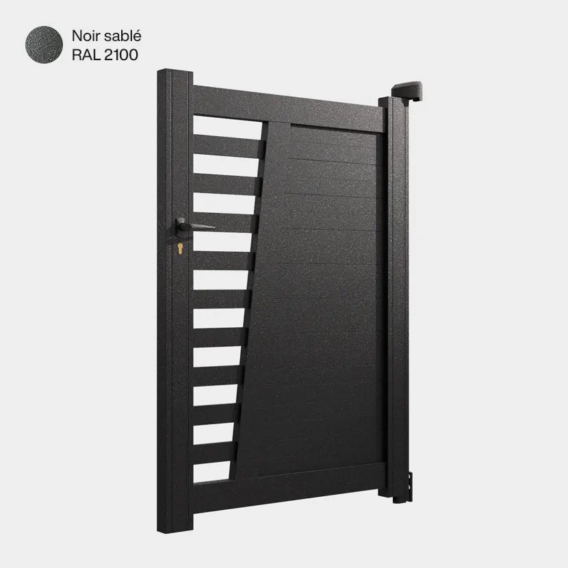Portillon aluminium: Portillon Linz Noir sable RAL 2100