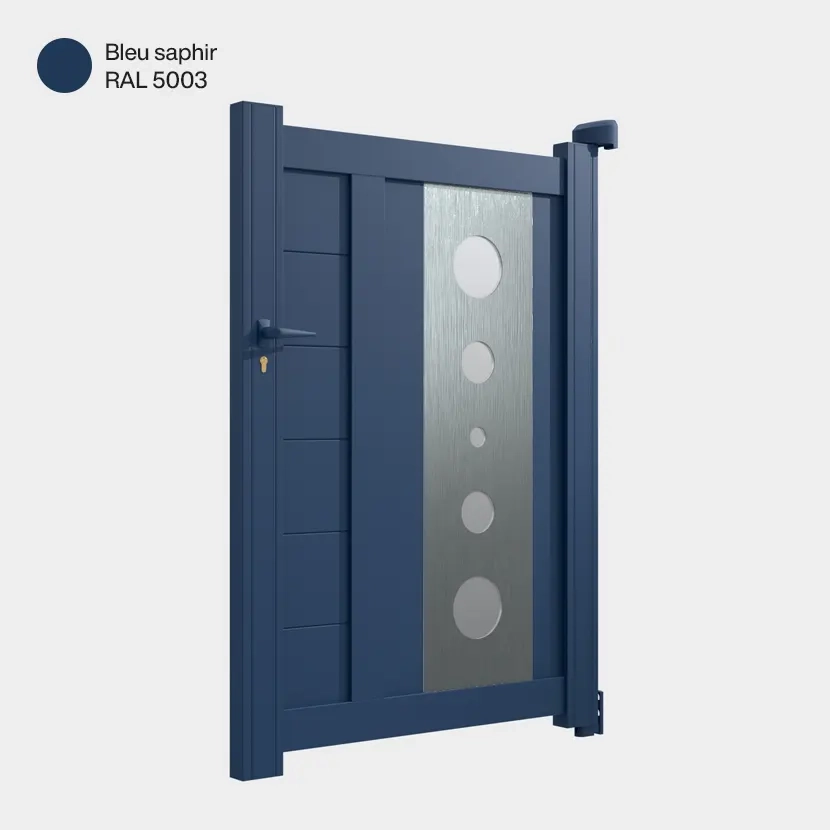 Portillon aluminium: Portillon Marseille Bleu saphir RAL 5003