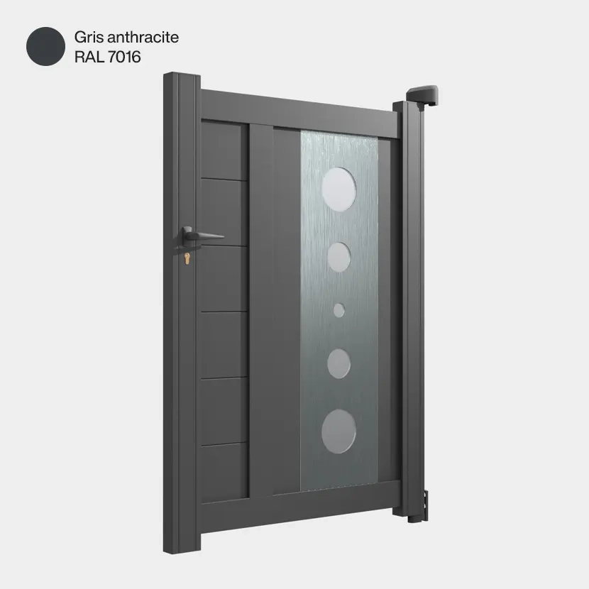 Portillon aluminium: Portillon Marseille Gris Anthracite RAL 7016