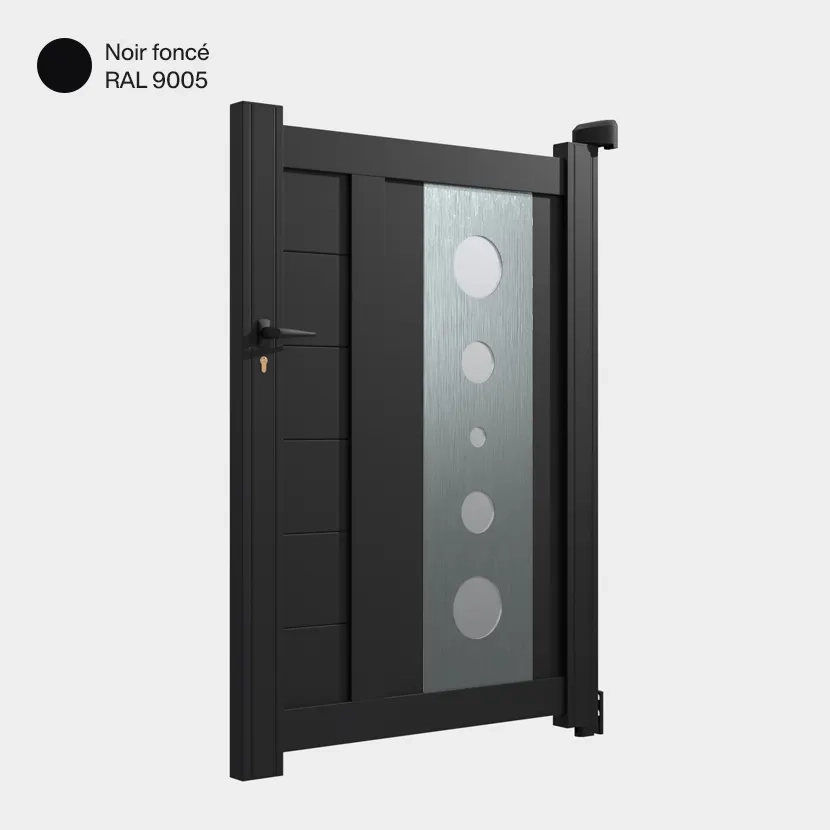 Portillon aluminium: Portillon Marseille Noir fonce RAL 9005