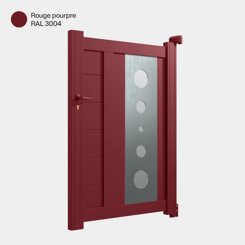 Portillon aluminium: Portillon Marseille Rouge pourpre RAL 3004