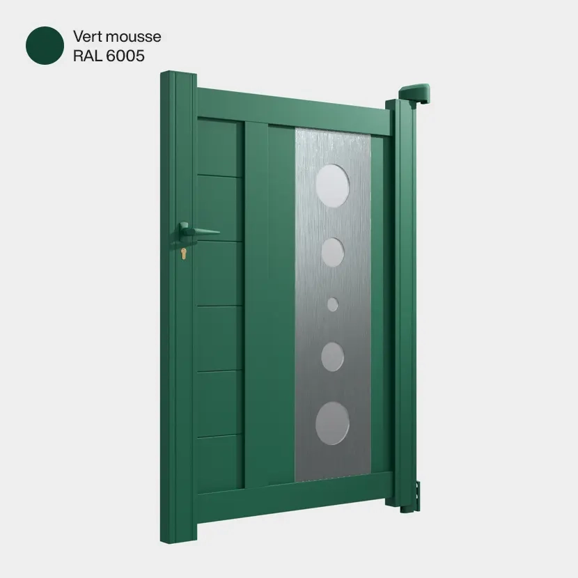 Portillon aluminium: Portillon Marseille Vert Mousse RAL 6005