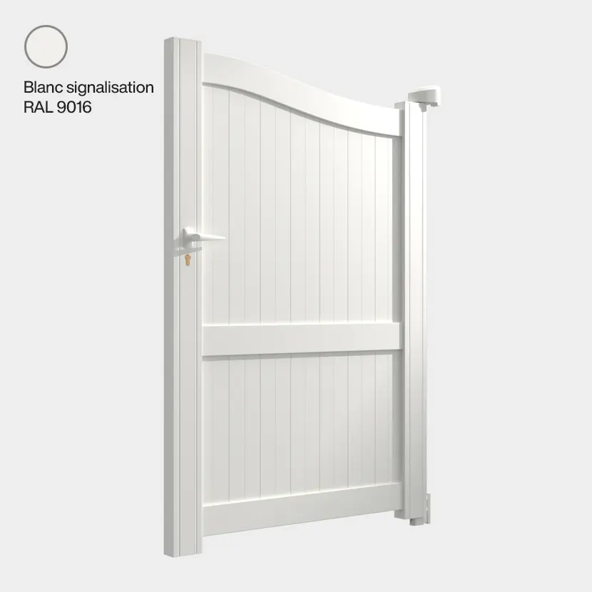 Portillon aluminium: Portillon Maryland Blanc signalisation RAL 9016