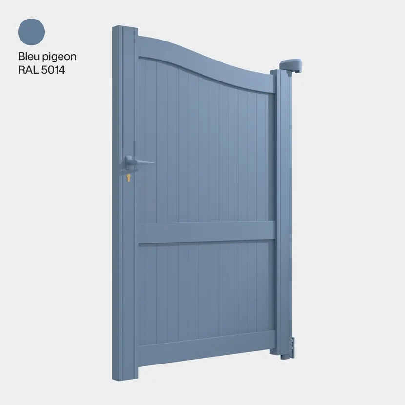 Portillon aluminium: Portillon Maryland Bleu pigeon RAL 5014