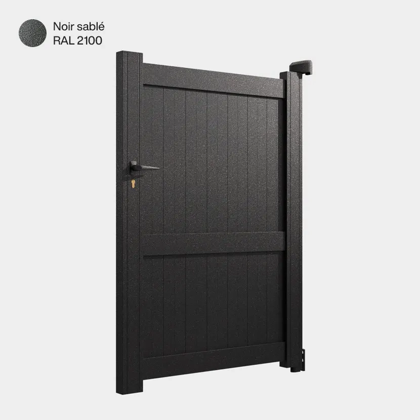 Portillon aluminium: Portillon Melbourne Noir sable RAL 2100
