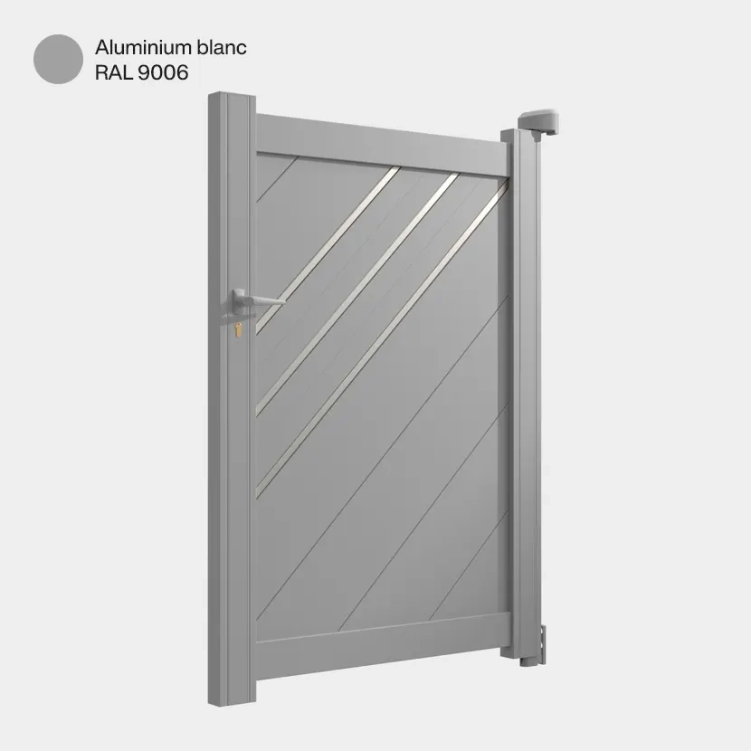 Portillon aluminium: Portillon Milan Aluminium blanc RAL 9006