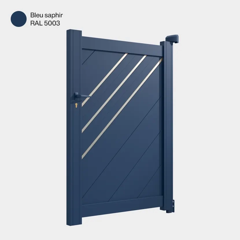 Portillon aluminium: Portillon Milan Bleu saphir RAL 5003