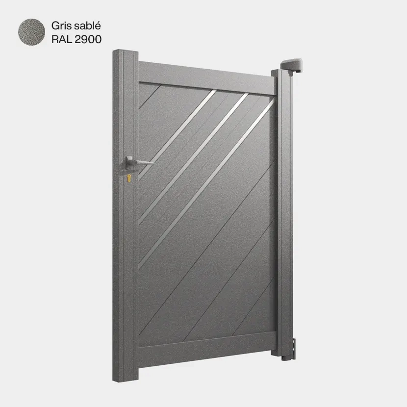 Portillon aluminium: Portillon Milan Gris sable RAL 2900