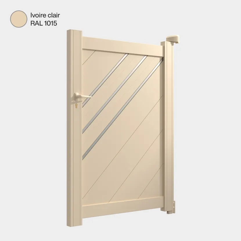 Portillon aluminium: Portillon Milan Ivoire clair RAL 1015