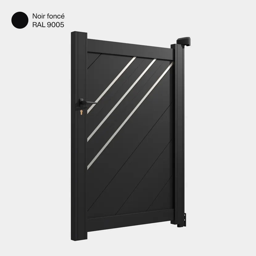 Portillon aluminium: Portillon Milan Noir fonce RAL 9005