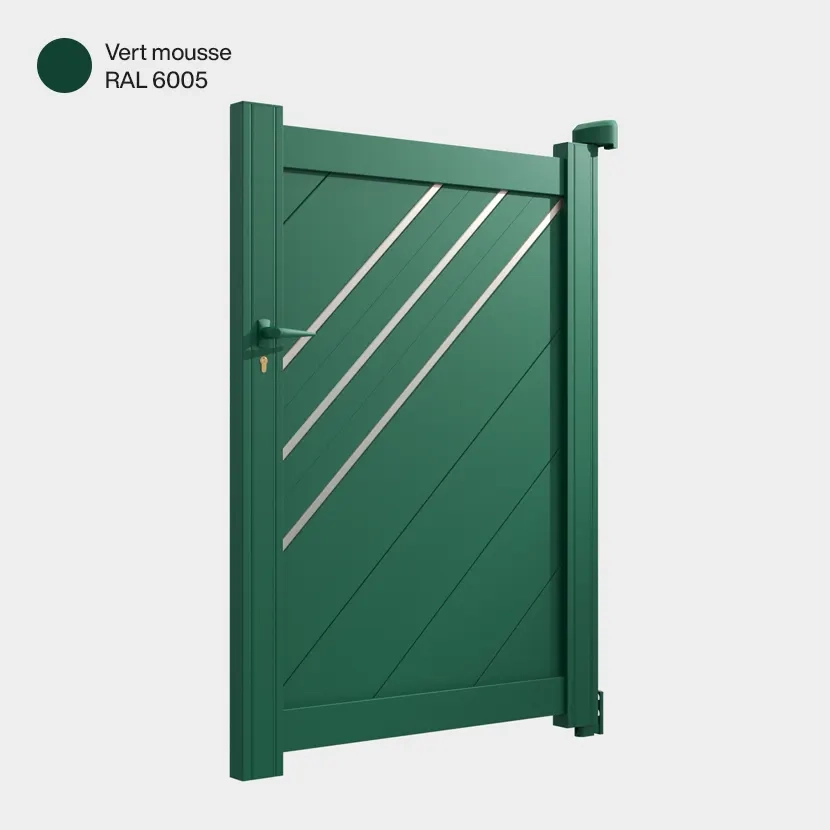 Portillon aluminium: Portillon Milan Vert Mousse RAL 6005