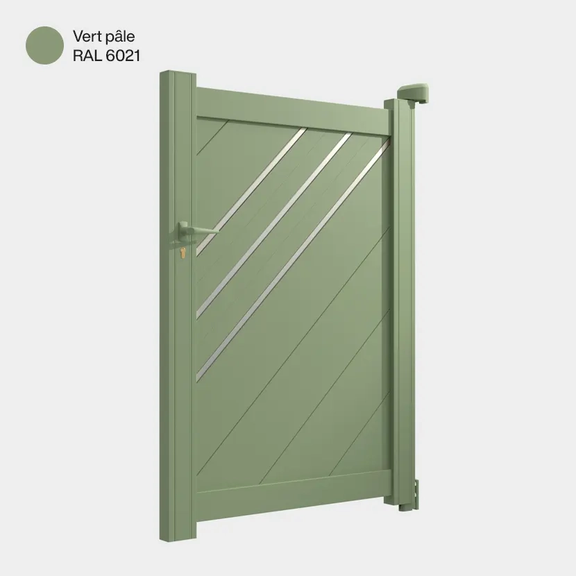 Portillon aluminium: Portillon Milan Vert pale RAL 6021