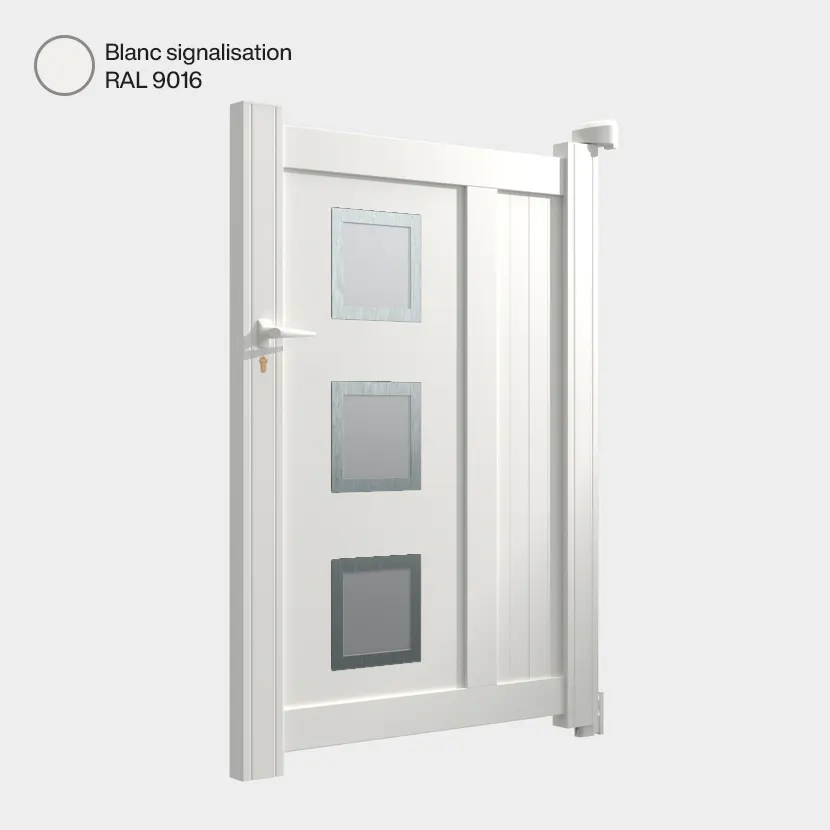 Portillon aluminium: Portillon Nassau Blanc signalisation RAL 9016