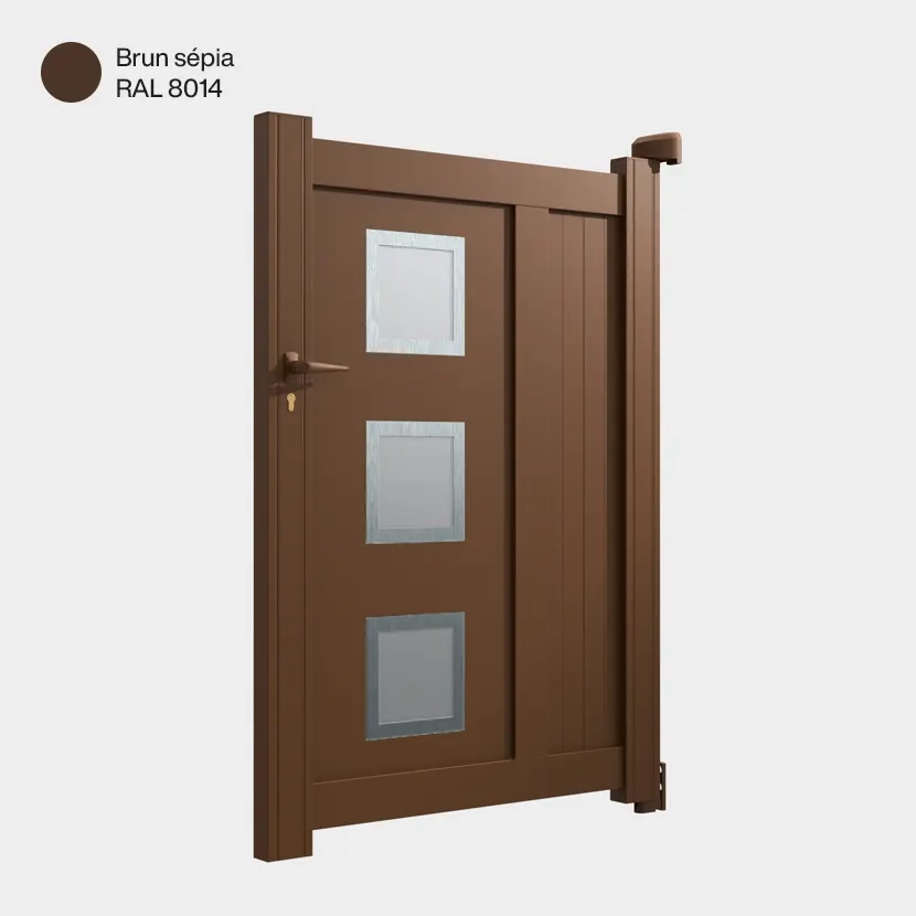 Portillon aluminium: Portillon Nassau Brun sepia RAL 8014