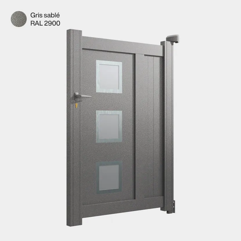 Portillon aluminium: Portillon Nassau Gris sable RAL 2900