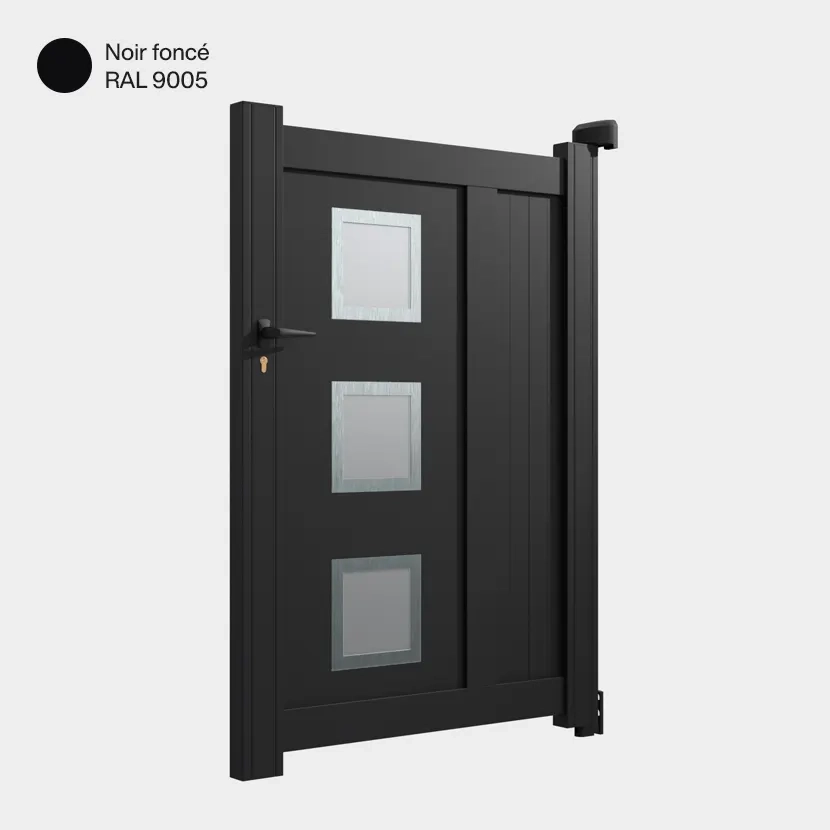 Portillon aluminium: Portillon Nassau Noir fonce RAL 9005