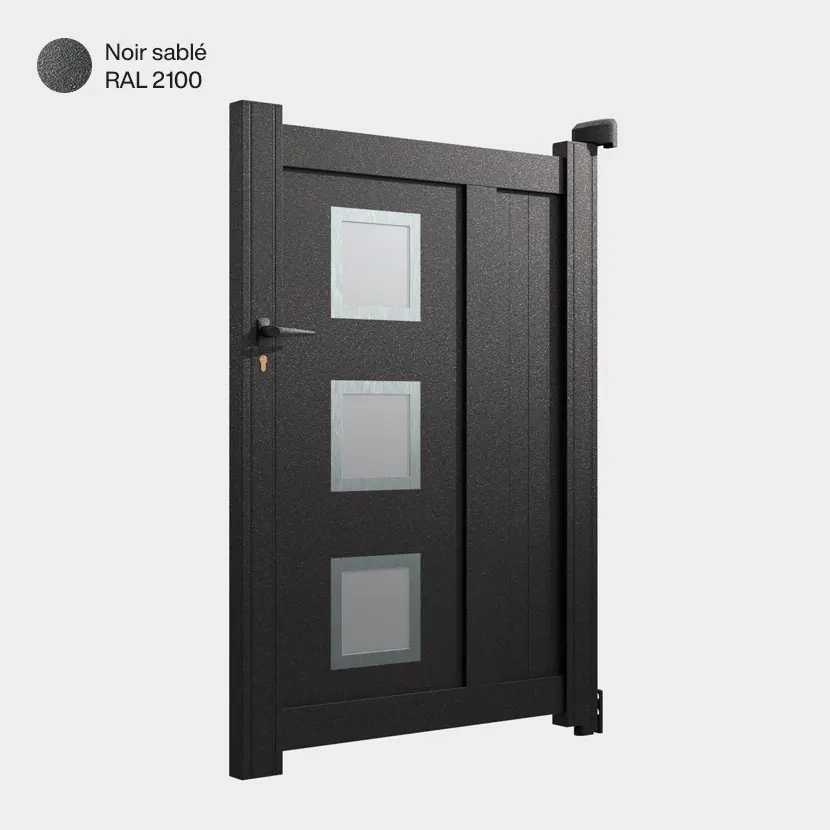 Portillon aluminium: Portillon Nassau Noir sable RAL 2100