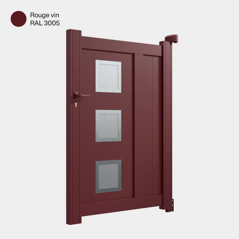 Portillon aluminium: Portillon Nassau Rouge Vin RAL 3005