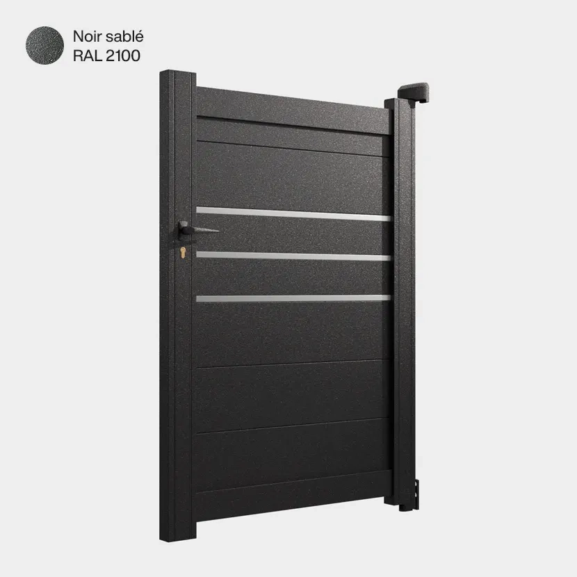 Portillon aluminium: Portillon Oslo Noir sable RAL 2100