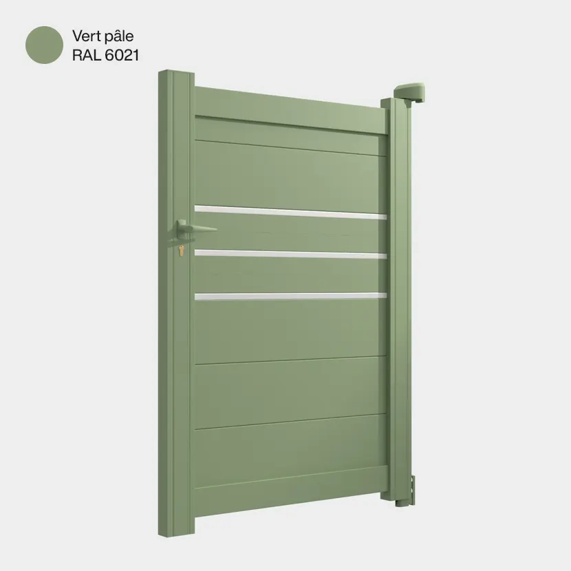 Portillon aluminium: Portillon Oslo Vert pale RAL 6021