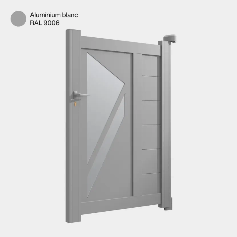 Portillon aluminium: Portillon Paris Aluminium blanc RAL 9006