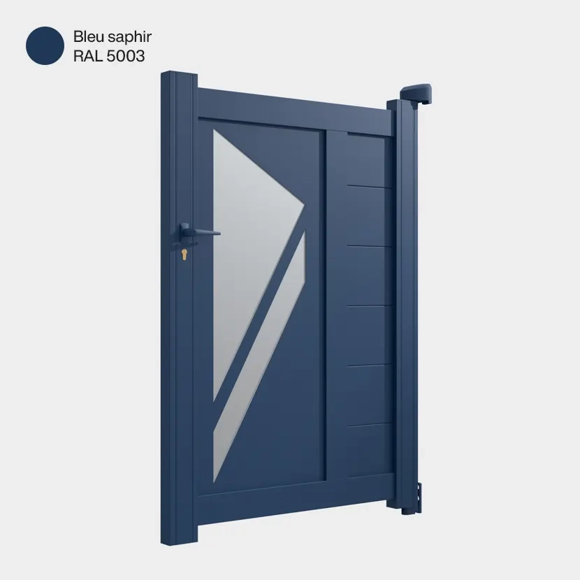 Portillon aluminium: Portillon Paris Bleu saphir RAL 5003