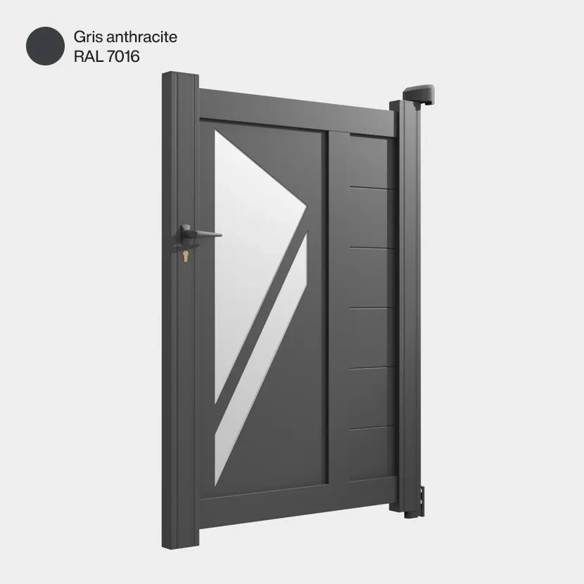 Portillon aluminium: Portillon Paris Gris Anthracite RAL 7016