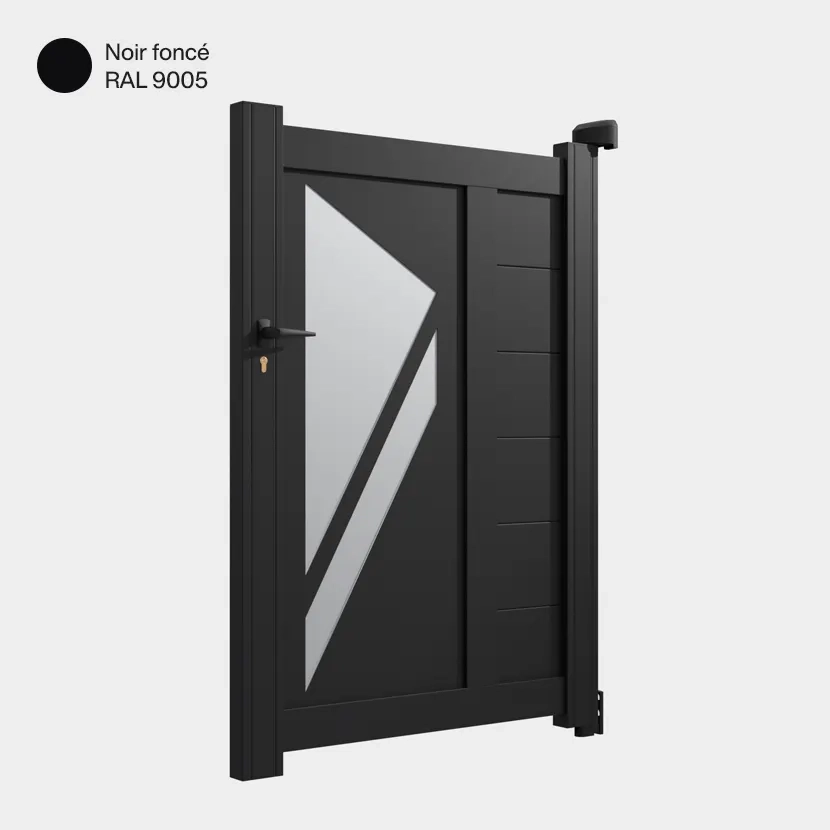 Portillon aluminium: Portillon Paris Noir fonce RAL 9005