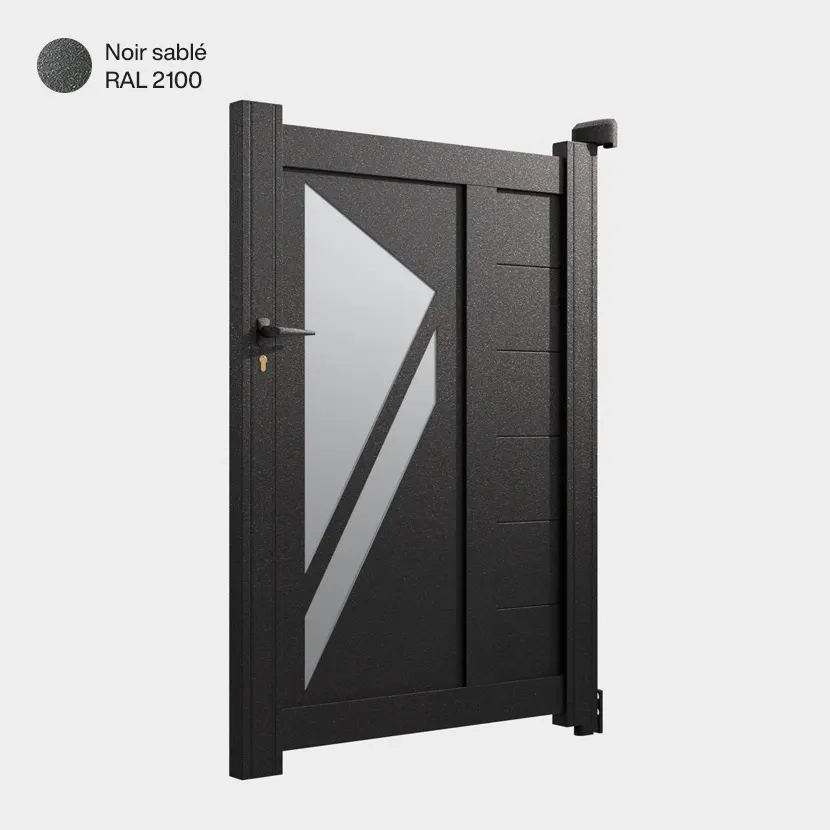 Portillon aluminium: Portillon Paris Noir sable RAL 2100