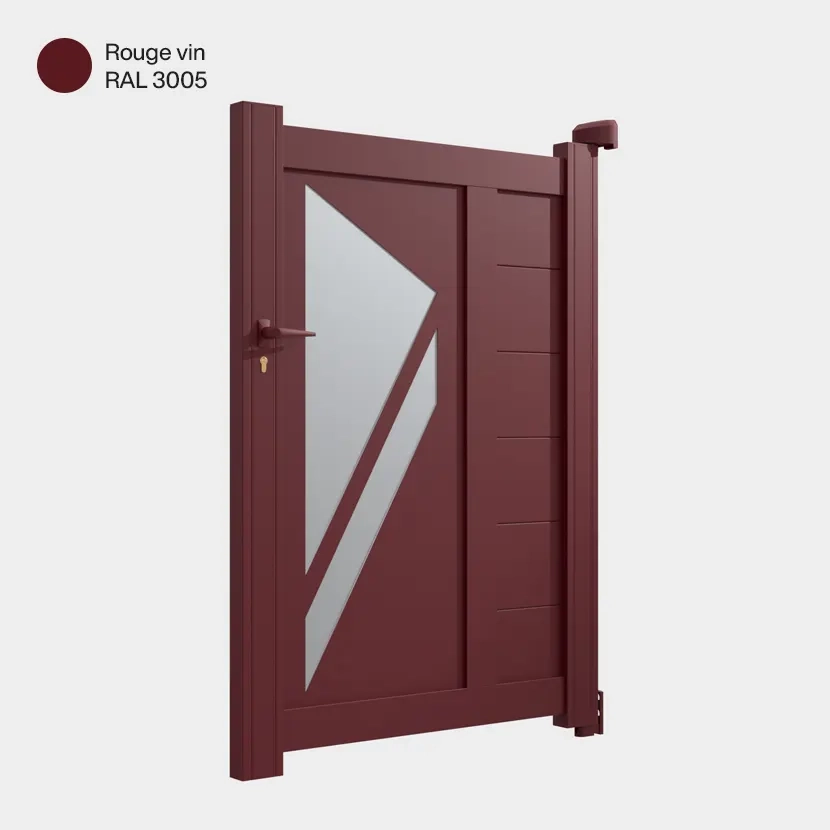 Portillon aluminium: Portillon Paris Rouge Vin RAL 3005