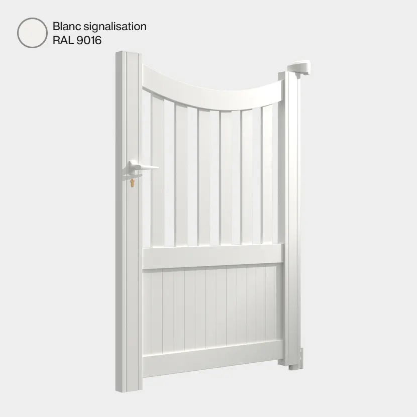 Portillon aluminium: Portillon Paro Blanc signalisation RAL 9016