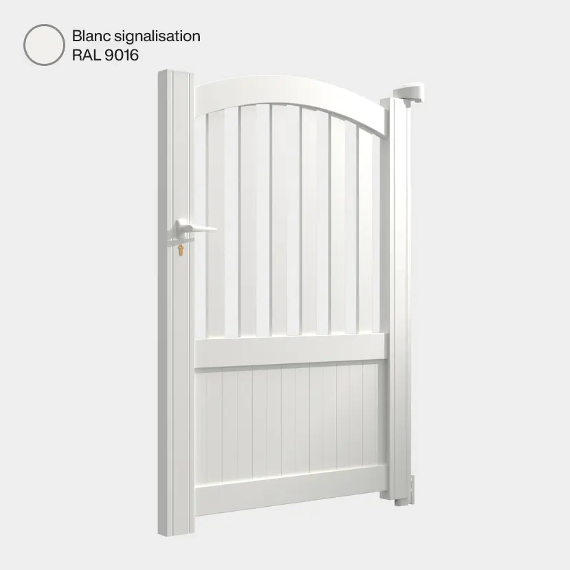 Portillon aluminium: Portillon Philadelphia Blanc signalisation RAL 9016